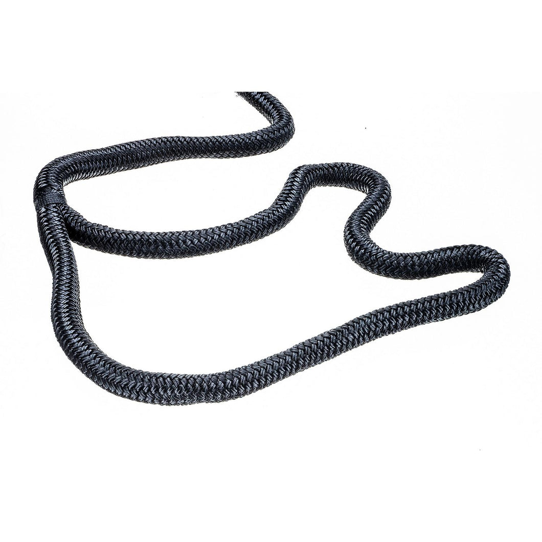 Seachoice 47221 Double-Braid Nylon Dock Line w/ Eye Splice, Pre-Shrunk, Heat Stabilized, 3/4 In. X 50 Ft., Black Default Title -Modern Boat Sales & Service