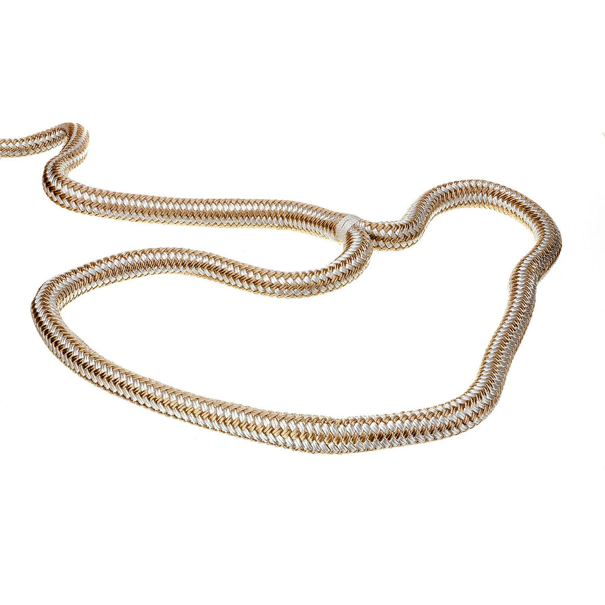 Seachoice Double-Braid Nylon Dock Line w/ Eye Splice, Pre-Shrunk, Heat Stabilized, 3/4 In. X 35 Ft., Gold White -Modern Boat Sales & Service