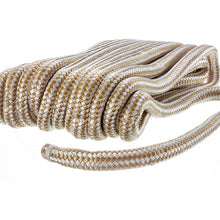 Seachoice Double-Braid Nylon Dock Line w/ Eye Splice, Pre-Shrunk, Heat Stabilized, 3/4 In. X 50 Ft., Gold White -Modern Boat Sales & Service