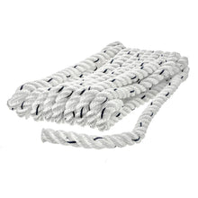 Seachoice Premium 3-Strand Twisted Nylon Dock Line With Tracer, White w/Blue Tracer, 3/8-Inch x 10 Feet, 10-Inch Eye Splice -Modern Boat Sales & Service