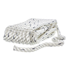 Seachoice Premium 3-Strand Twisted Nylon Dock Line With Tracer, White w/Blue Tracer, 1/2-Inch x 25 Feet, 10-Inch Eye Splice -Modern Boat Sales & Service