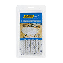 Seachoice Premium 3-Strand Twisted Nylon Dock Line With Tracer, White w/Blue Tracer, 1/2-Inch x 25 Feet, 10-Inch Eye Splice Default Title -Modern Boat Sales & Service