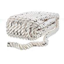 Seachoice Premium 3-Strand Twisted Nylon Dock Line With Tracer, White w/Blue Tracer, 5/8-Inch x 35 Feet, 10-Inch Eye Splice -Modern Boat Sales & Service