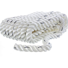 Seachoice Premium 3-Strand Twisted Nylon Dock Line With Tracer, White w/Blue Tracer, 3/4-Inch x 25 Feet, 18-Inch Eye Splice -Modern Boat Sales & Service