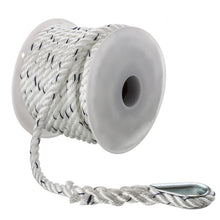 Seachoice 47691 Boat Anchor Line Rope, 3-Strand Twisted, Nylon, White/Blue, 3/8 in. X 50 Ft. Default Title -Modern Boat Sales & Service
