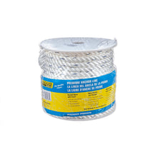 Seachoice 47731 Boat Anchor Line Rope, 3-Strand Twisted, Nylon, White/Blue, 1/2 in. X 100 Ft. -Modern Boat Sales & Service