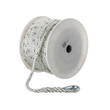 Seachoice 47741 Boat Anchor Line Rope, 3-Strand Twisted, Nylon, White/Blue, 1/2 in. X 150 Ft. Default Title -Modern Boat Sales & Service