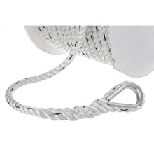 Seachoice 47751 Boat Anchor Line Rope, 3-Strand Twisted, Nylon, White/Blue, 1/2 in. X 200 Ft. Default Title -Modern Boat Sales & Service