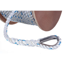 Seachoice 47931 Boat Anchor Line Rope, 3-Strand Twisted, Nylon, White/Blue, 5/8 in. X 250 Ft. -Modern Boat Sales & Service