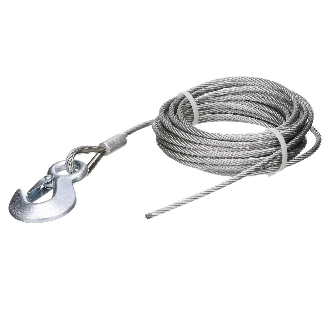 Seachoice Steel Winch Cable w/ Safety Hook, 3/16 In. X 25 Ft., 4,000-Lb. Tensile Strength Default Title -Modern Boat Sales & Service