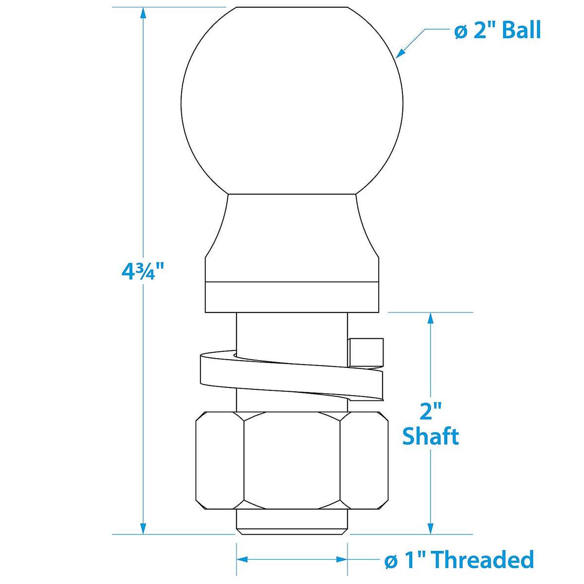 Seachoice Boat Trailer Coupler Ball 2 in. SAE Class III -Modern Boat Sales & Service