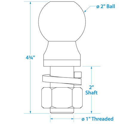 Seachoice Boat Trailer Coupler Ball 2 in. SAE Class III -Modern Boat Sales & Service
