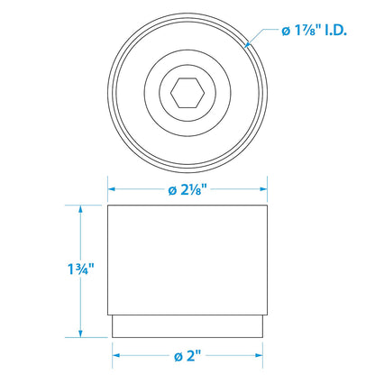 Seachoice Chrome-Plated Boat Trailer Bearing Protectors Cover, 1.98 in. Diameter Default Title -Modern Boat Sales & Service