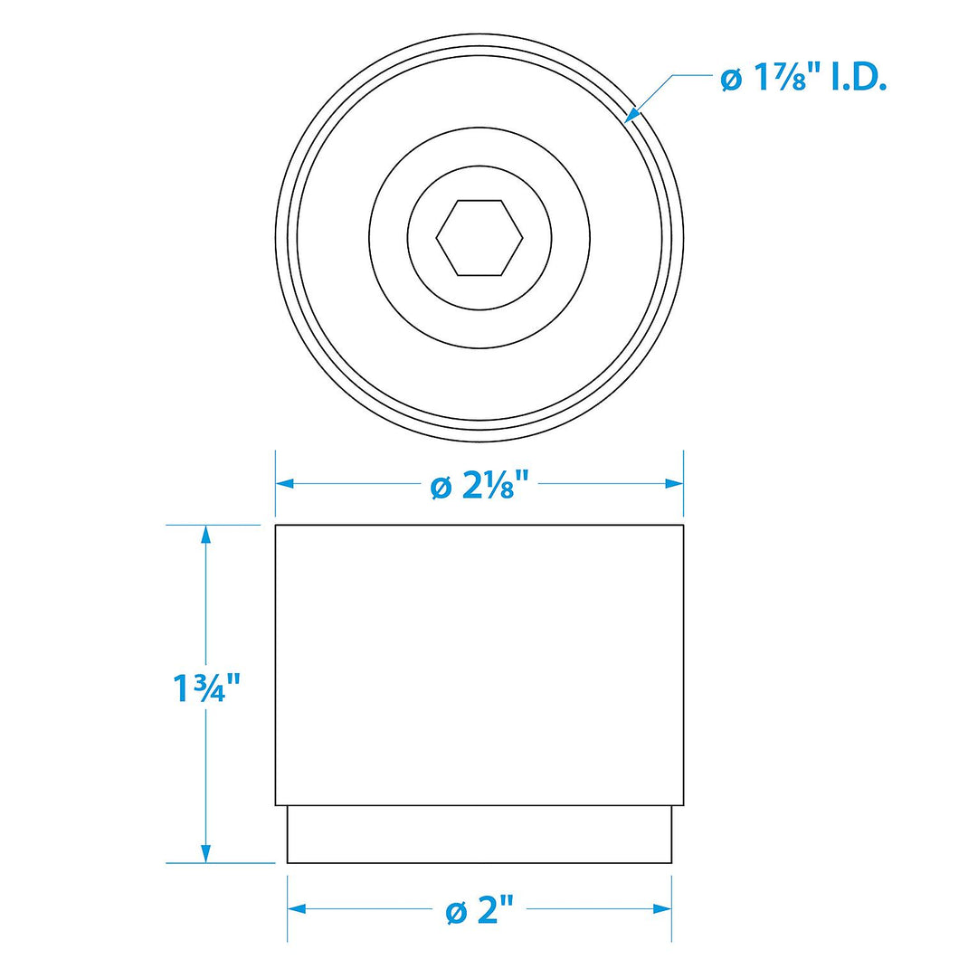 Seachoice Chrome-Plated Boat Trailer Bearing Protectors Cover, 1.98 in. Diameter Default Title -Modern Boat Sales & Service