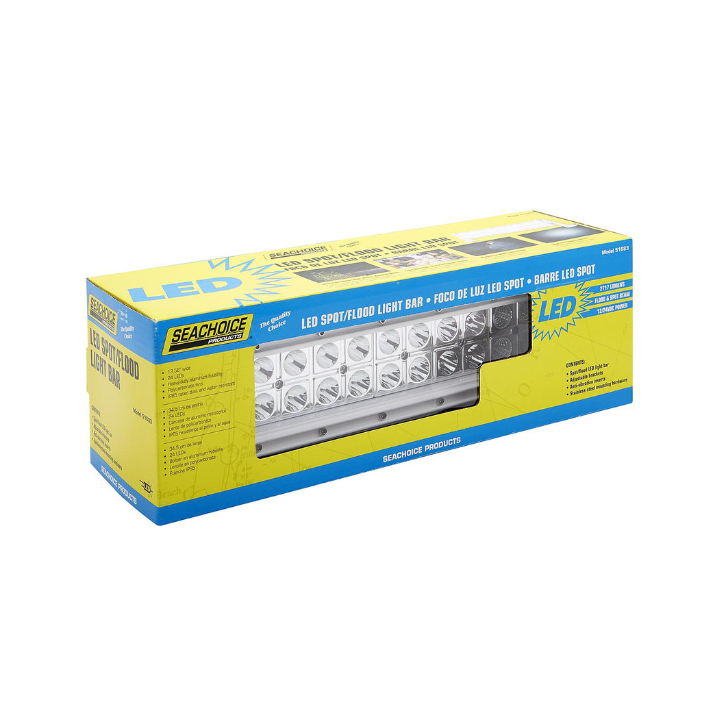 Seachoice 24 LED Spot/Flood Light Bar, White Default Title -Modern Boat Sales & Service