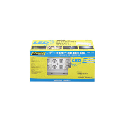 Seachoice LED 9 In. Bar Flood Light, White Default Title -Modern Boat Sales & Service
