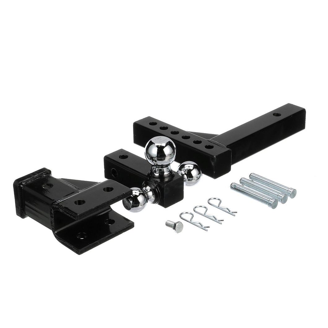 Seachoice Adjustable Trailer Hitch Drop, Tri Ball Mount Solid, 2 in. Shank, Black Finish Default Title -Modern Boat Sales & Service
