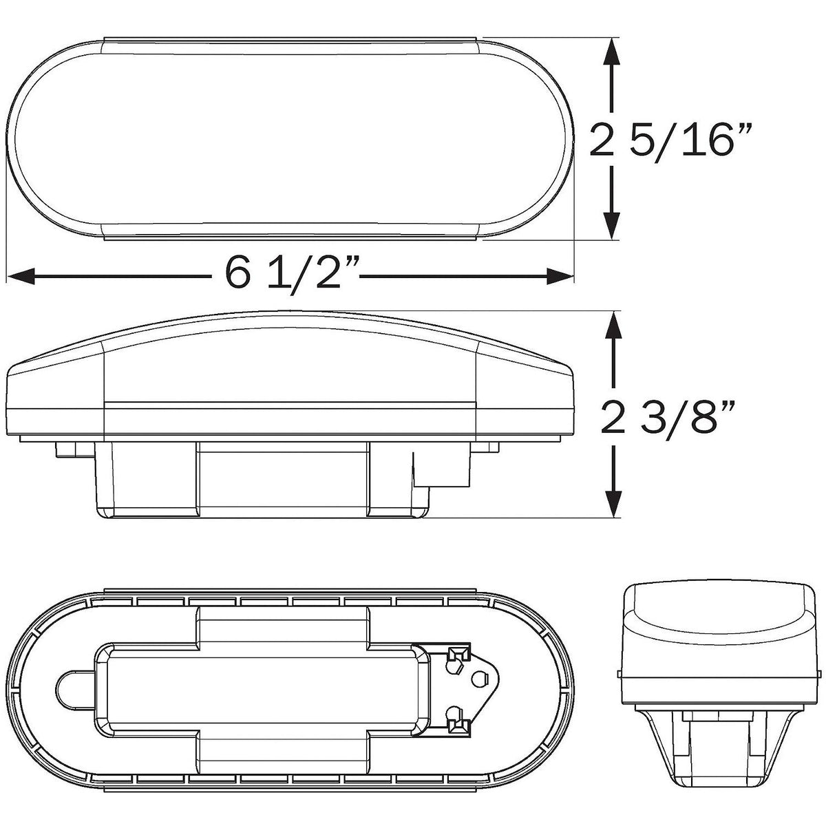 Seachoice 3-Function Sealed Oval Flush-Mount Tail Light -Modern Boat Sales & Service