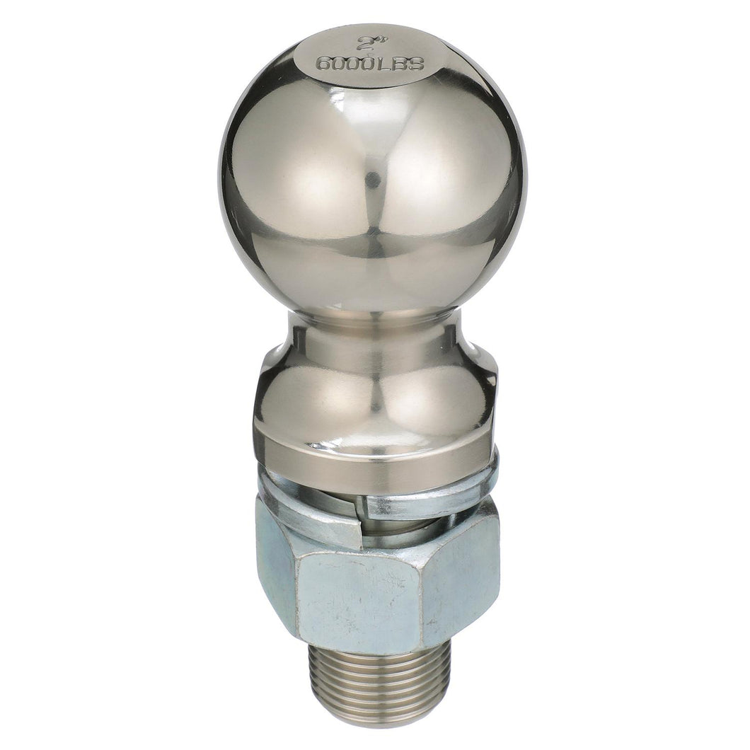 Seachoice Trailer Ball, 2 in., 1 X 2-1/8 in. Shank, 6,000 Lb. Capacity, Stainless Steel Default Title -Modern Boat Sales & Service
