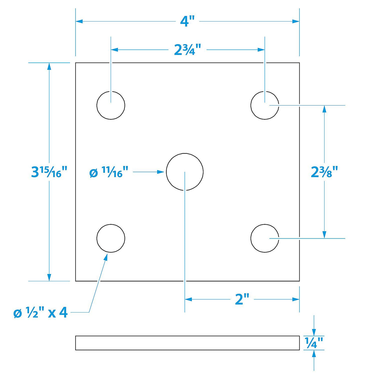 Seachoice Axle, U Bolt Plate Trailer, Galvanized, for Square Beam and Tube Axles Default Title -Modern Boat Sales & Service