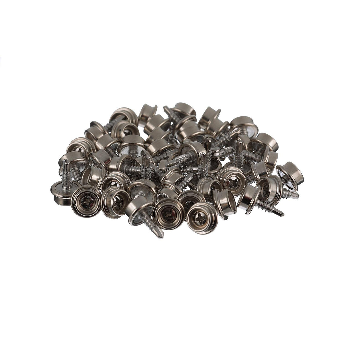 Seachoice Button Stud w/ Self Drilling 8 In. X 1/2 In. Stainless Steel Screw, Pack of 50 Default Title -Modern Boat Sales & Service