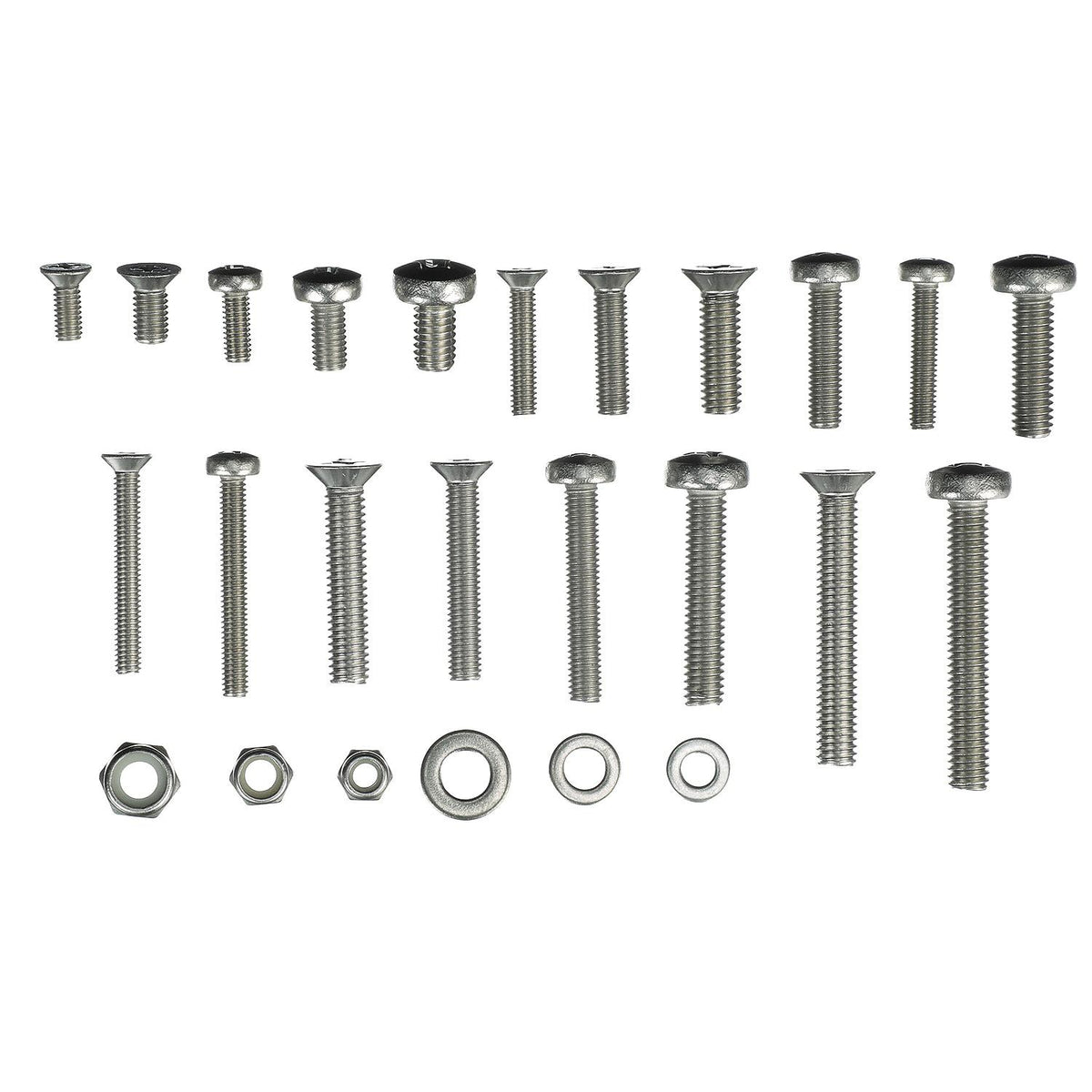 Seachoice Stainless Steel Metric Machine Screw Kit, 240 Piece, Includes M4, M5 and M6 Screws of Various Lengths Default Title -Modern Boat Sales & Service