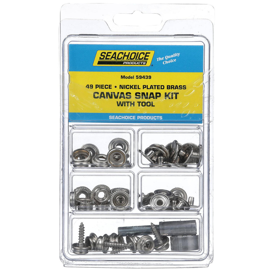 Seachoice 49-Piece Canvas Snap Kit with Tool, for Boat Covers and Canvas Covers Default Title -Modern Boat Sales & Service