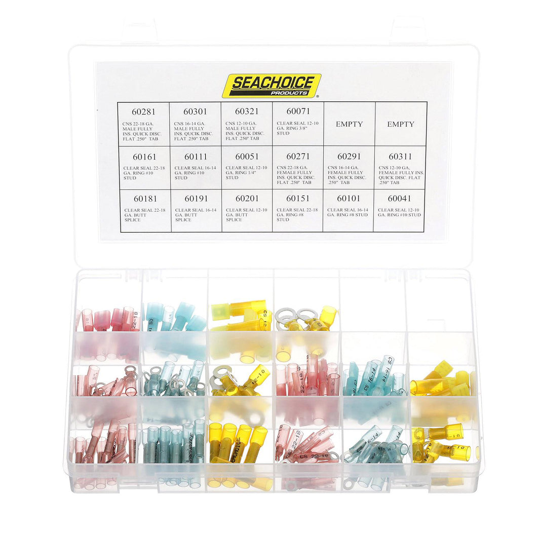 Seachoice Wire Terminal Heat Shrink Kit, 120 Piece, Clear Default Title -Modern Boat Sales & Service