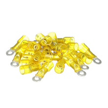 Seachoice 60071 Heat Shrink Ring Terminal 3-to-1, Marine Grade Heat-Shrinkable Ring Terminals, Yellow, Pack of 25, Fits 3/8 in. Stud, 12-10 Wire Range -Modern Boat Sales & Service