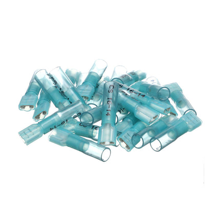 Seachoice 60291 Heat Shrink Insulated Disconnect, Marine Grade Heat-Shrinkable Female Disconnect Terminals, Blue, Pack of 25, 16-14 Wire Range Default Title -Modern Boat Sales & Service