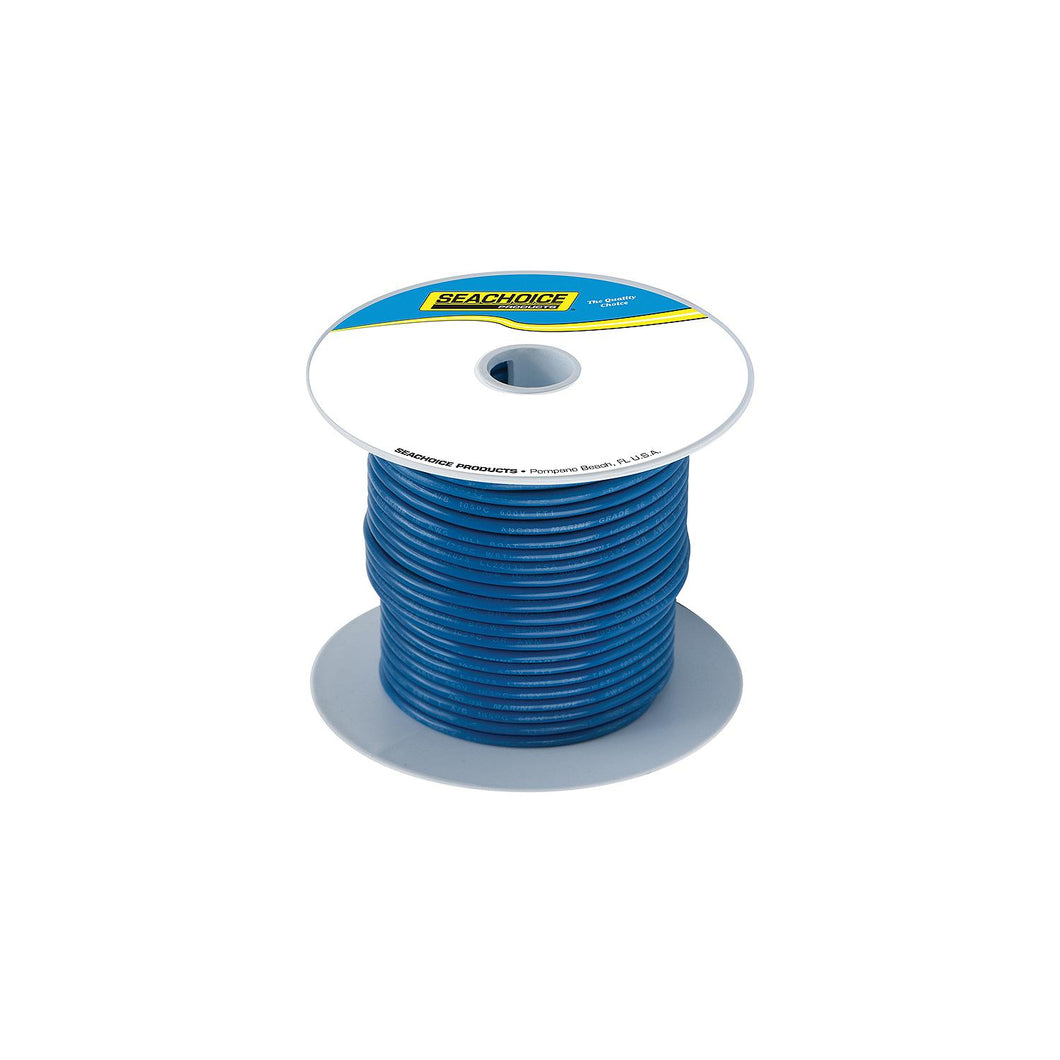Seachoice 63091 Tinned Copper Marine Wire, 12 AWG, Dark Blue, 100' -Modern Boat Sales & Service