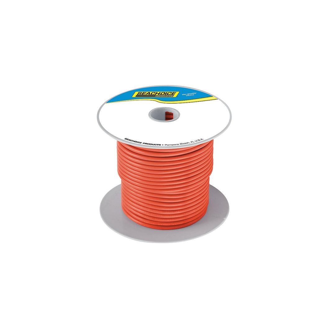 Seachoice 63116 Tinned Copper Marine Wire, 14 AWG, Orange, 100' -Modern Boat Sales & Service