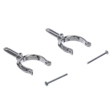 Seachoice Top-Mount Rowlock Horns Set, Chrome-Plated Zinc, Includes 2 Rowlocks w/ Locking Pins -Modern Boat Sales & Service