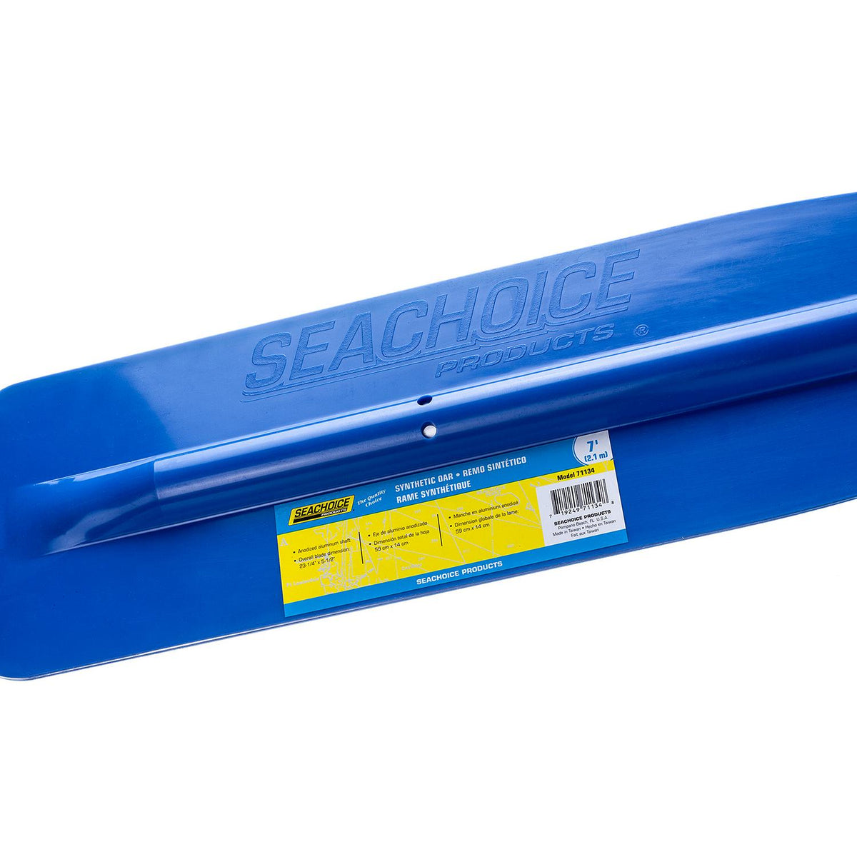 Seachoice 7 Ft. Synthetic Paddle, 1-3/8 in. Diameter Anodized Aluminum Shaft, 23-1/4 in. X 5-1/2 in. Blade, Blue -Modern Boat Sales & Service