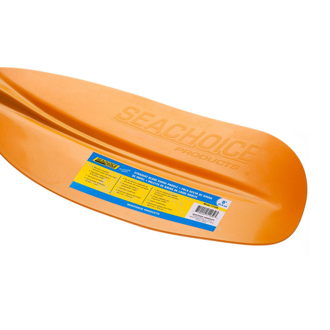 Seachoice 8 Ft. Straight-Blade Kayak Paddle, 2-Piece 1-1/8 in. Dia. Anodized Aluminum Shaft, 19-3/8 in. X 7-3/4 in. Blades Default Title -Modern Boat Sales & Service