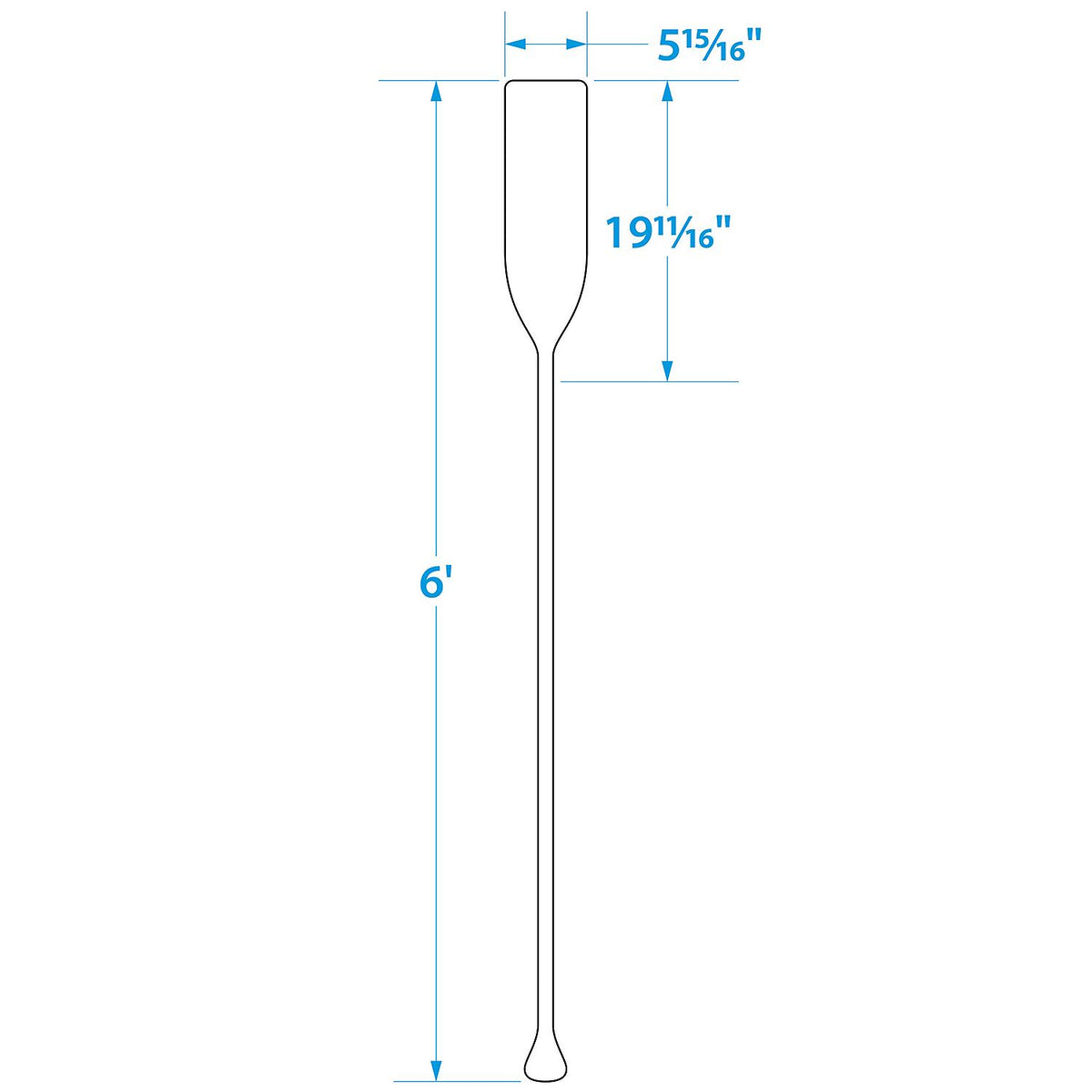Seachoice 71148 6 Ft. Wood Paddle, New Zealand Pine Construction, 19-11/16 In. X 5-7/8 In. Blade, Wide Top Hand Grip, Clear Finish -Modern Boat Sales & Service