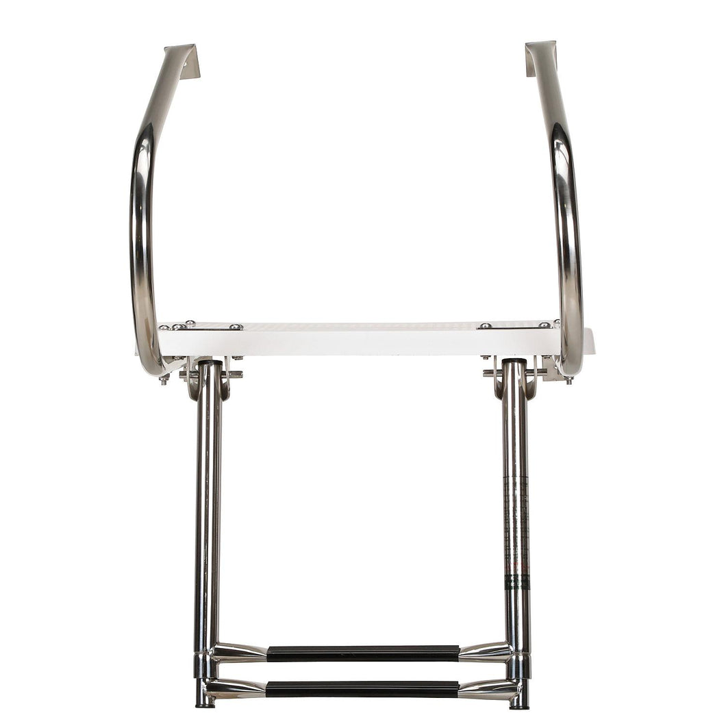 Seachoice Universal Swim Platform w/ Telescoping Ladder, Stainless Steel Tubing, 2 Step, 300 Lb. Capacity Default Title -Modern Boat Sales & Service