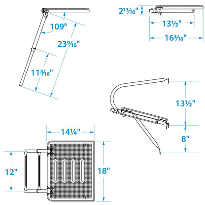 Seachoice Universal Swim Platform w/ Telescoping Ladder, Stainless Steel Tubing, 2 Step, 300 Lb. Capacity -Modern Boat Sales & Service