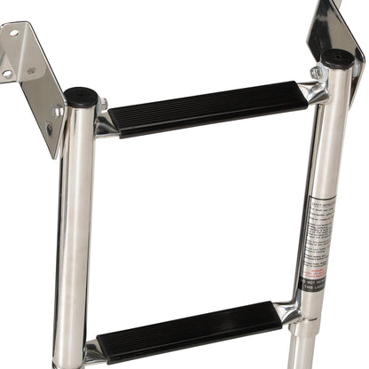 Seachoice Telescoping Transom Mount Ladder, Stainless Steel, 4 Steps, 300 Lb. Capacity Default Title -Modern Boat Sales & Service