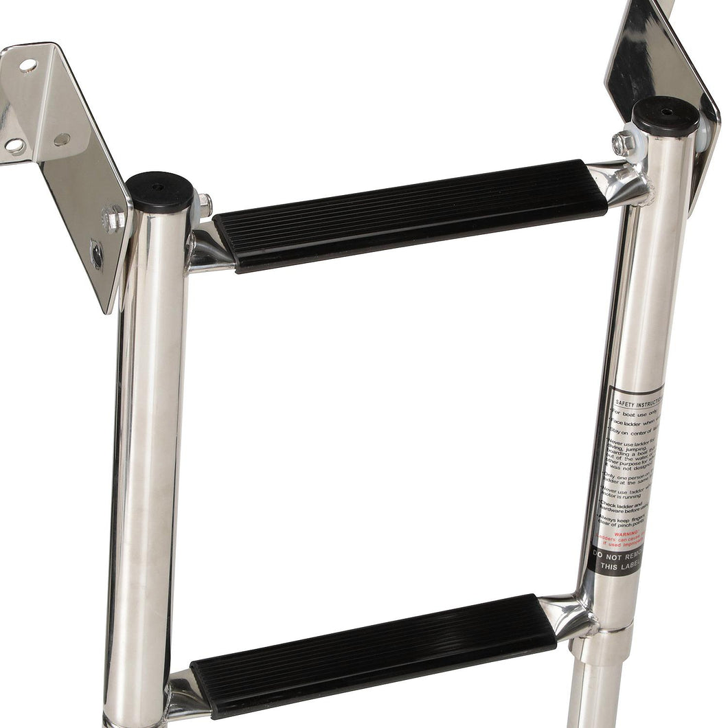 Seachoice Telescoping Transom Mount Ladder, Stainless Steel, 4 Steps, 300 Lb. Capacity Default Title -Modern Boat Sales & Service