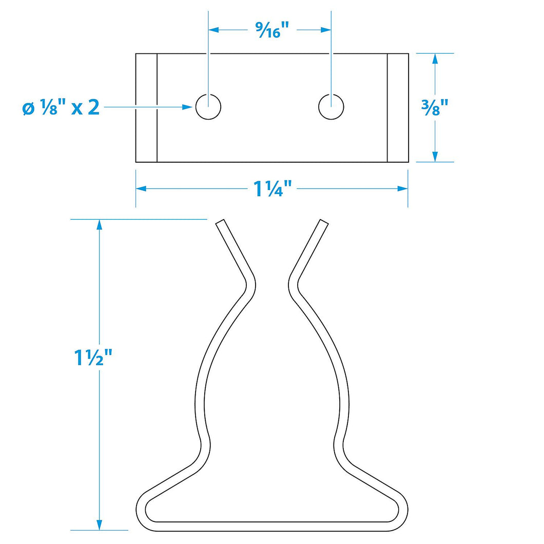 Seachoice Spring Clamps, Pack of 2, Polished Stainless Steel, 5/8-1.25 In. Default Title -Modern Boat Sales & Service