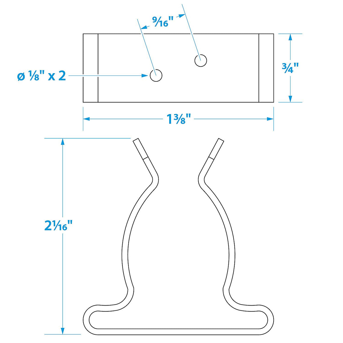 Seachoice Spring Clamps, Pack of 2, Polished Stainless Steel, 1-1.75 in. Size Default Title -Modern Boat Sales & Service