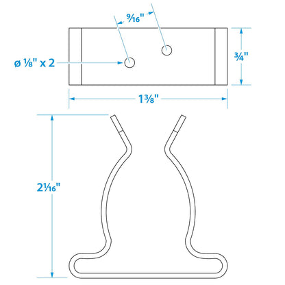 Seachoice Spring Clamps, Pack of 2, Polished Stainless Steel, 1-1.75 in. Size Default Title -Modern Boat Sales & Service