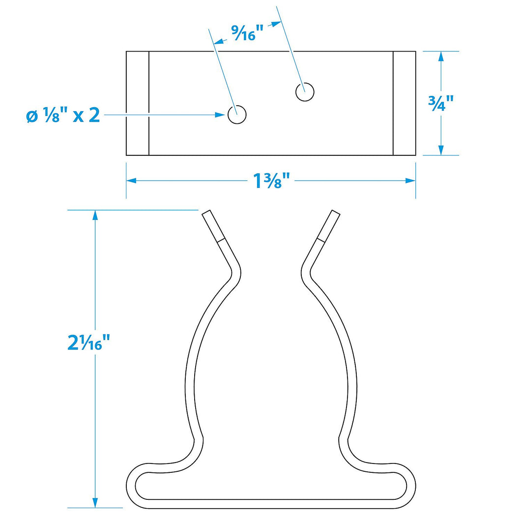 Seachoice Spring Clamps, Pack of 2, Polished Stainless Steel, 1-1.75 in. Size Default Title -Modern Boat Sales & Service