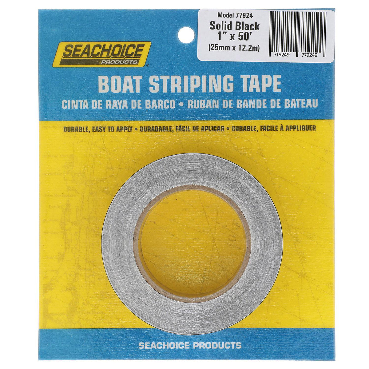 Seachoice Self-Adhesive Boat Striping Tape, 3 Mil Vinyl, 1 in. X 50 Ft., Black Default Title -Modern Boat Sales & Service
