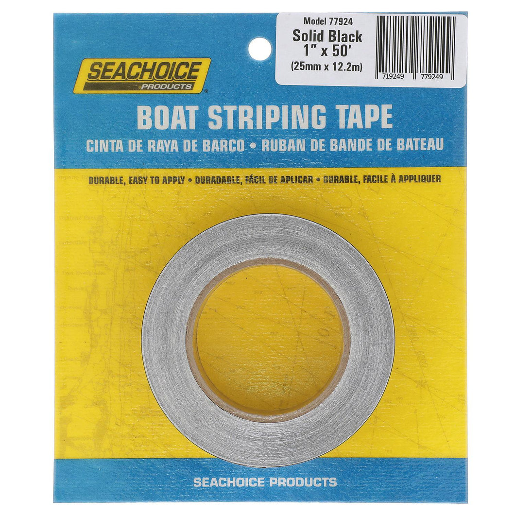 Seachoice Self-Adhesive Boat Striping Tape, 3 Mil Vinyl, 1 in. X 50 Ft., Black Default Title -Modern Boat Sales & Service
