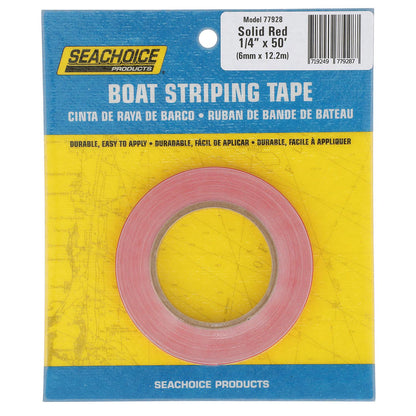 Seachoice Self-Adhesive Boat Striping Tape, 3 Mil Vinyl, 1/4 in. X 50 Ft., Red -Modern Boat Sales & Service
