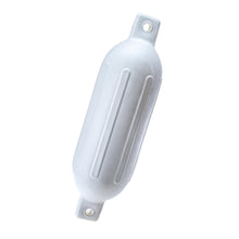 Seachoice Twin Eye Ribbed Boat Fender, White, 6-1/2 in. X 23 in. -Modern Boat Sales & Service
