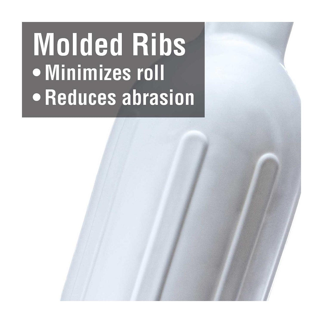 Seachoice Twin Eye Ribbed Boat Fender, White, 8-1/2 In. X 27 In. Default Title -Modern Boat Sales & Service