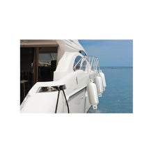 Seachoice Twin Eye Ribbed Boat Fender, White, 8-1/2 In. X 27 In. -Modern Boat Sales & Service